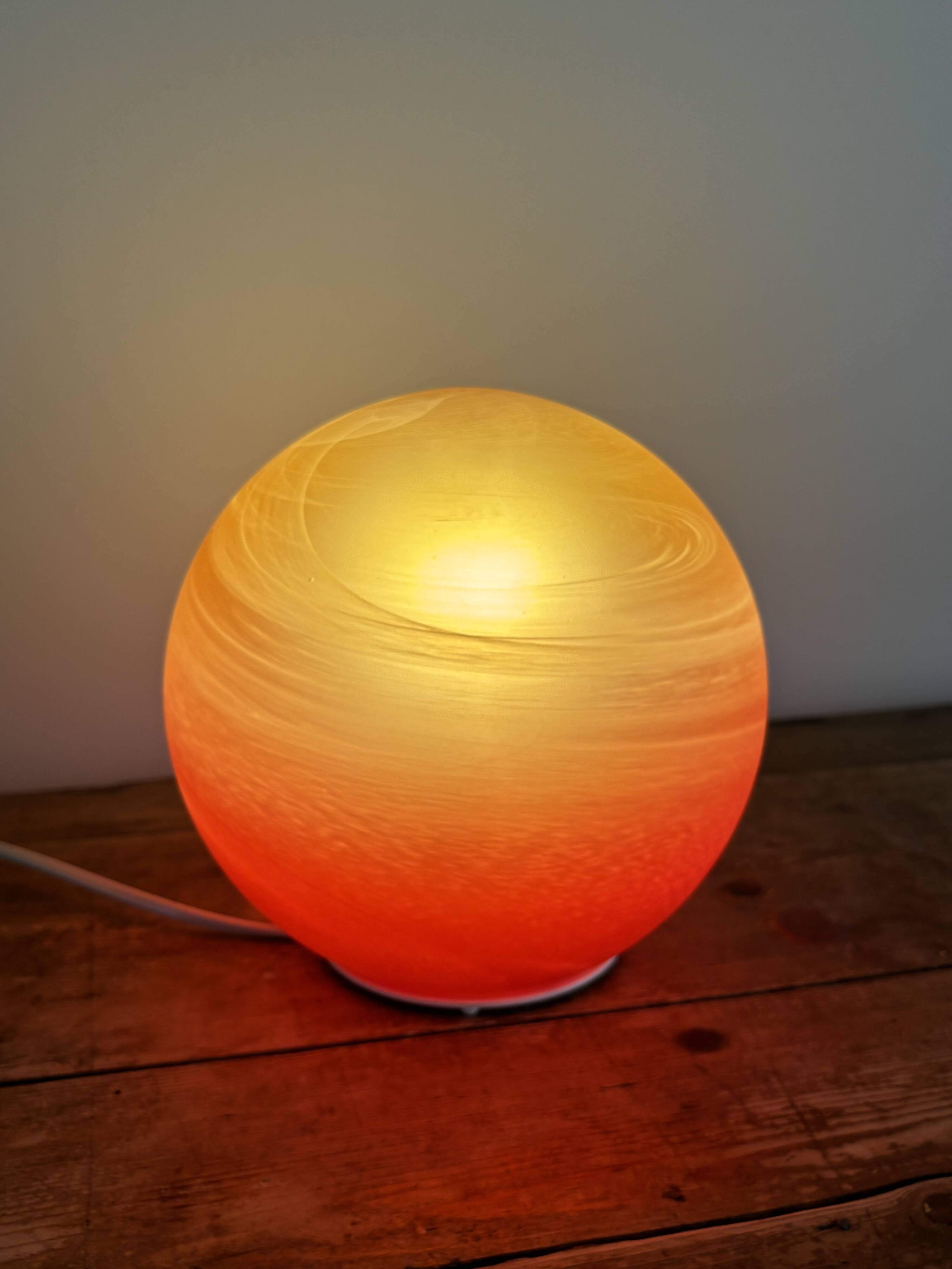 Vintage Saturn table lamp 70s WOFI, space age floor