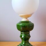 Ceramic and opaline lamp, 1970.