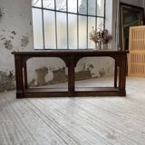 Oak console with white marble top 1970
