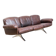 Brown leather 3-seater sofa by Sede, model DS 31, vintage 1960s.