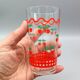 Vintage cherry ORANGEADE SET, 6 glasses and pitcher, France, VMC