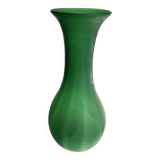 Green glass vase