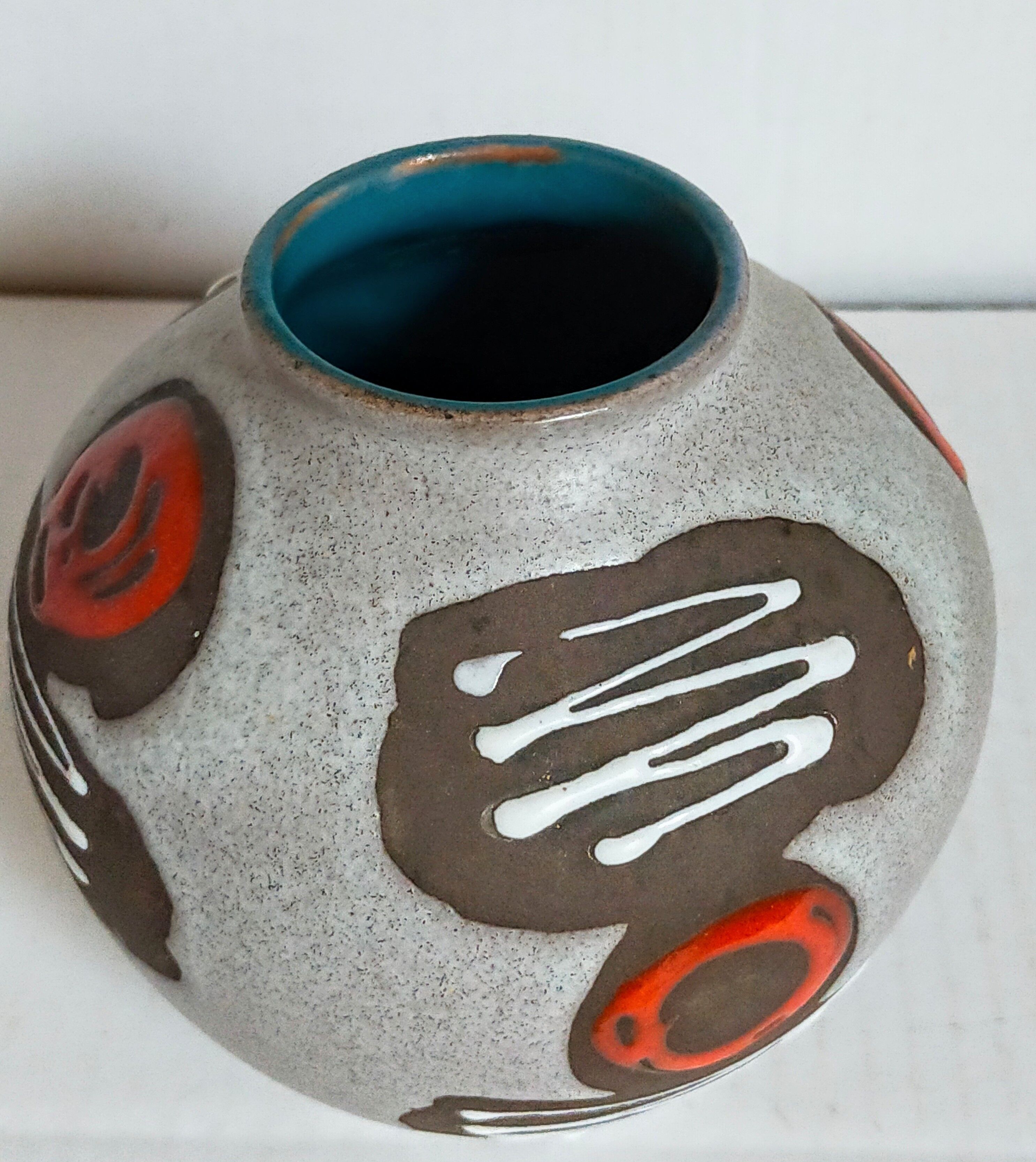 Ceramic ball vase west germany 50s
