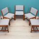Set of five teak chairs, Danish design, 1970s, production: Denmark