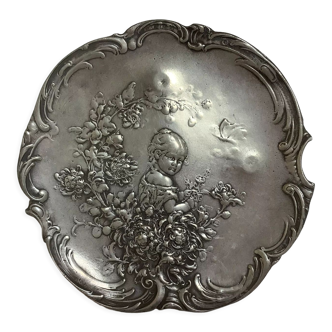 Empty pocket pewter art nouveau style