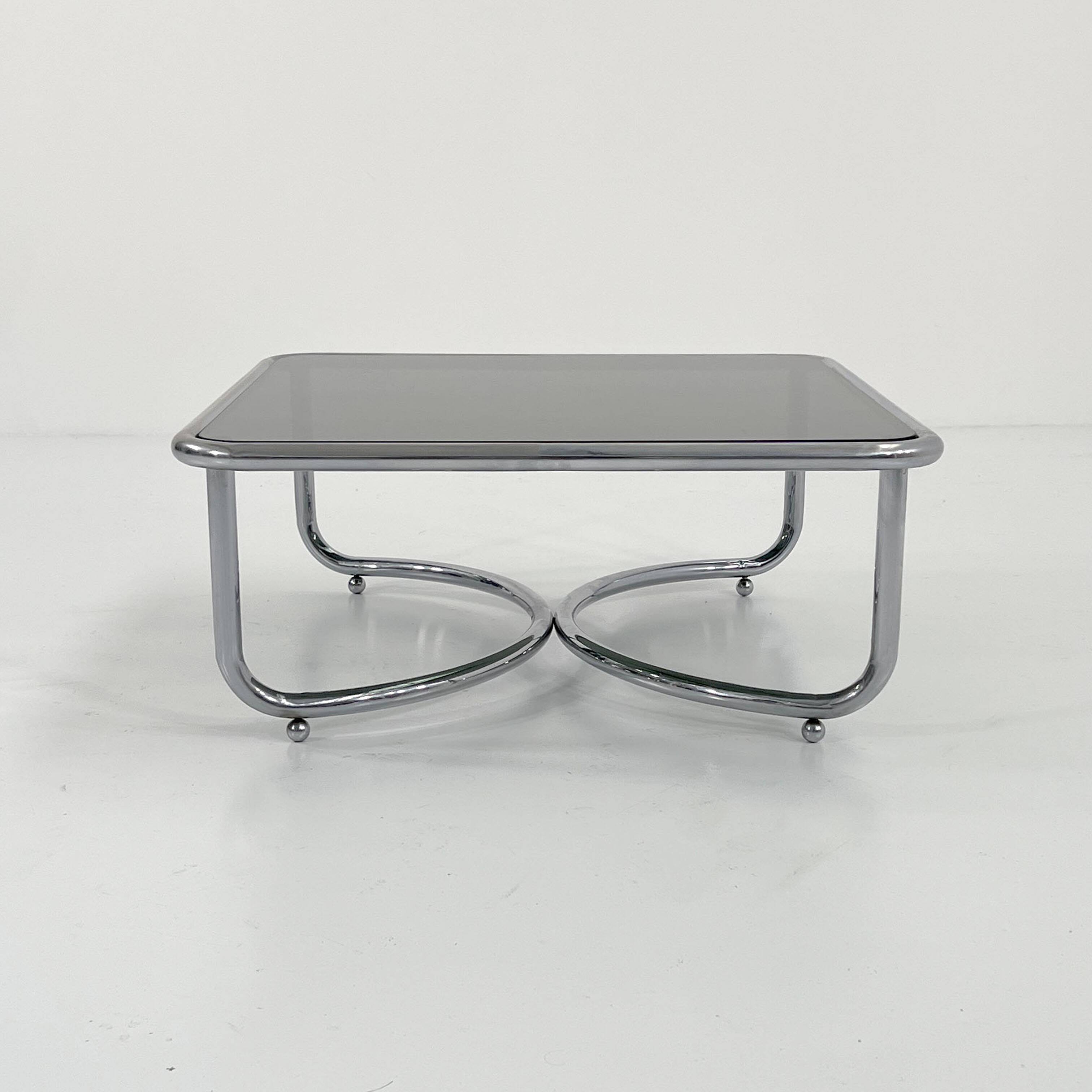 Locus Solus chrome coffee table by Gae Aulenti for Poltronova, 1970s