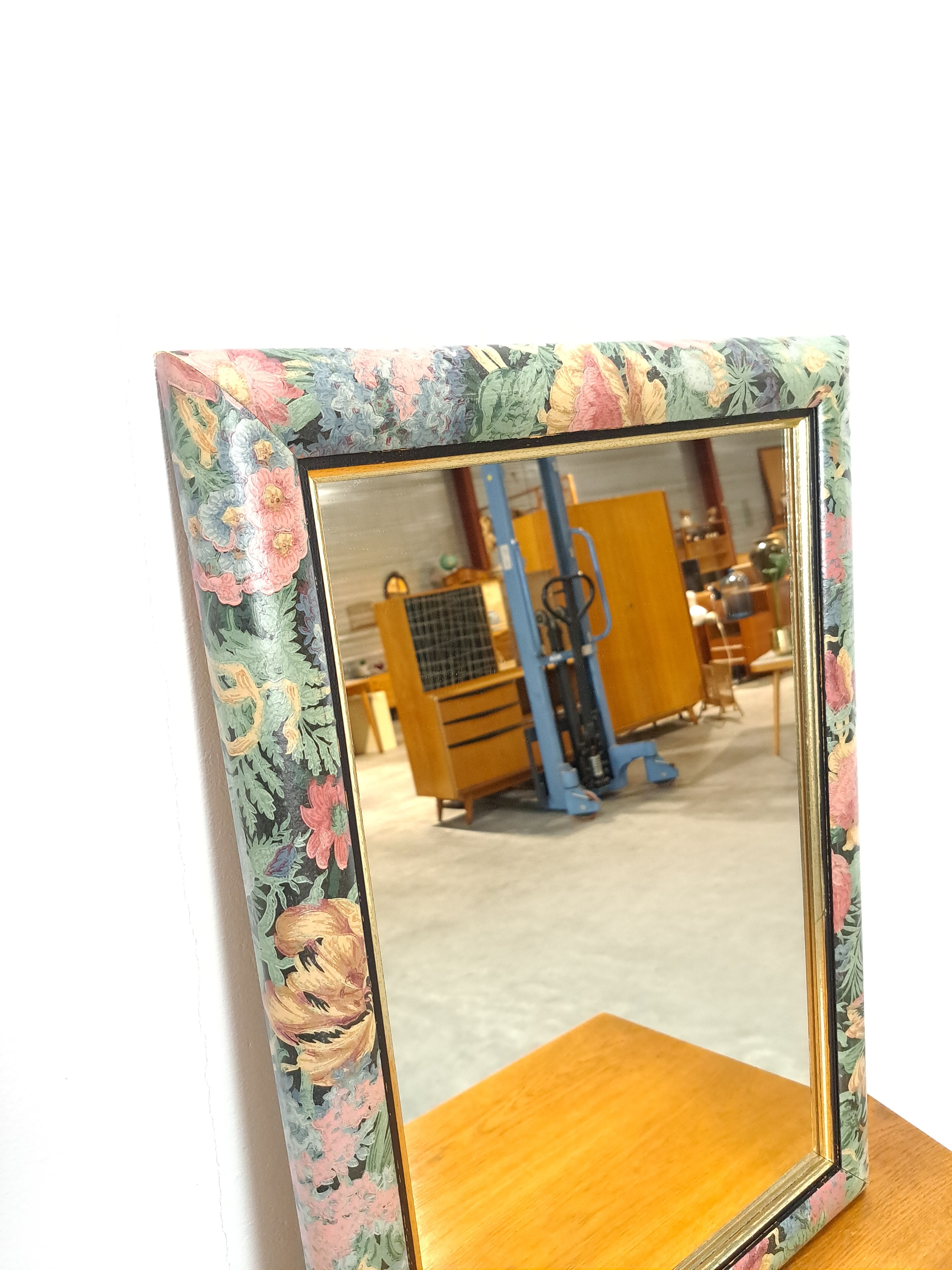 Miroir floral vintage