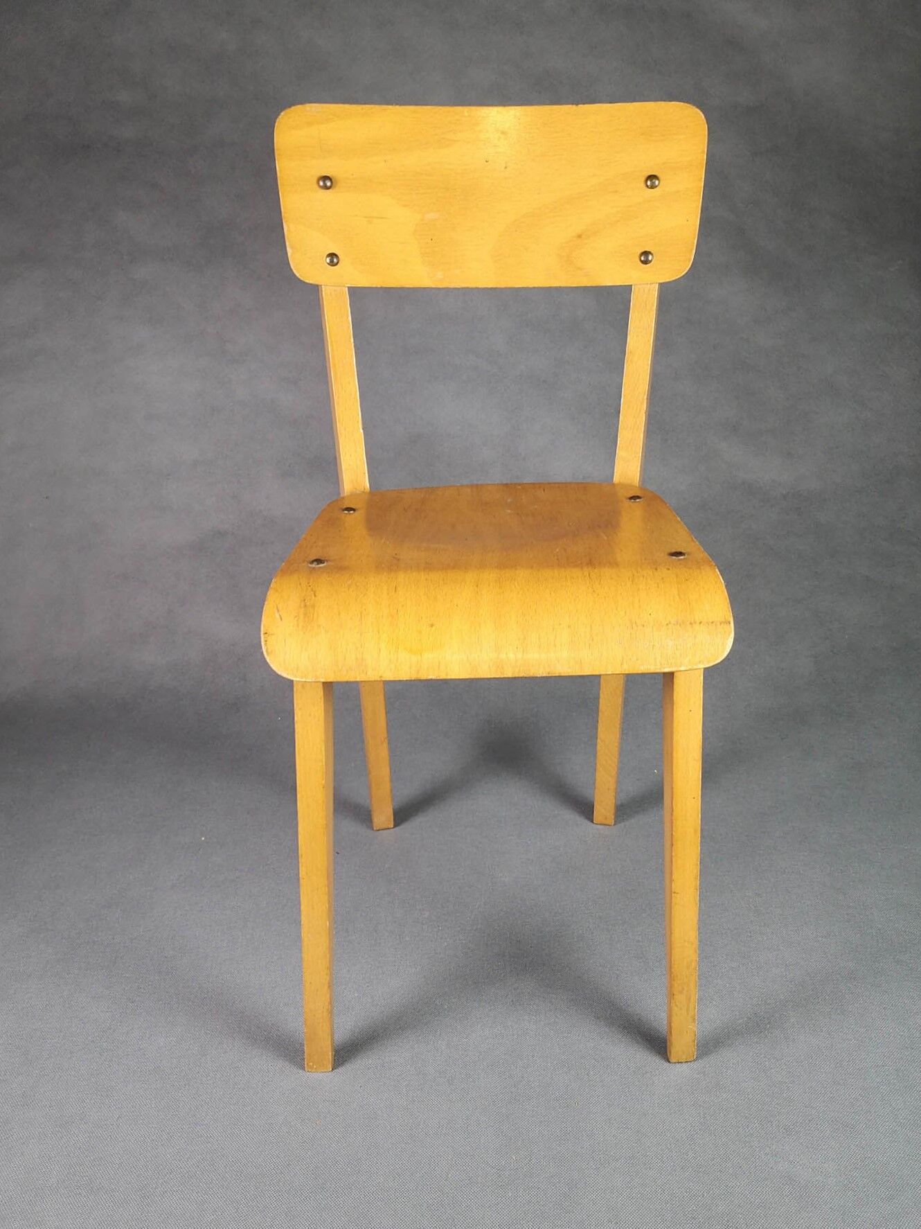 Superb chair all wood child compass feet - marked 118