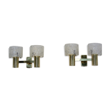 Sophisticated pair of brass wall lamps 1970s