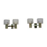 Sophisticated pair of brass wall lamps 1970s