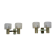 Sophisticated pair of brass wall lamps 1970s