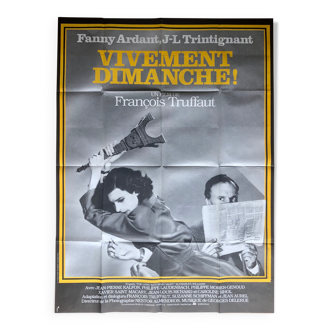 Original cinema poster “Vivement Dimanche!” François Truffaut