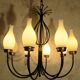 Set of 2 Italian design chandeliers in style of Stilnovo/ Arredoluce, 1950s