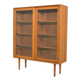 Vitrine par Poul Hundevad années 1960 en teck scandinave, haut meuble danois.
