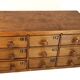 Small drawer unit, vintage wooden watchmaker's chest.