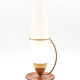 Lamp tripod vintage teak brass opaline