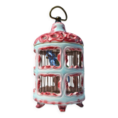 Cage à oiseaux en céramique italienne ancienne