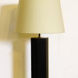 Black marble hexagonal lamp in the style of Jules Wabbes