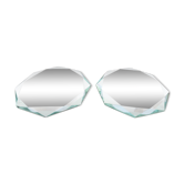 Pair of octagonal mirrors beveled 40s 50s