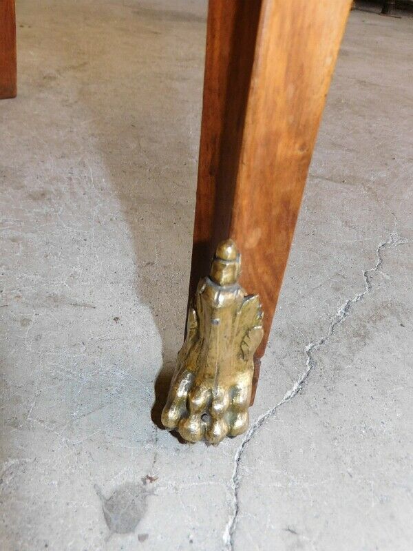 Gueridon middle table console marble tray of the 19th century