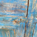 Blue wooden buffet with 2 drawers and 2 doors