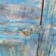 Buffet en bois bleu avec 2 tiroirs et 2 portes