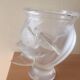 Antique crystal vase signed Lalique