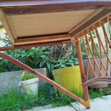Vintage antique rattan desk