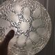 Plafonnier en verre moulé vers 1960