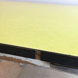 Yellow Formica kitchen table, 1960