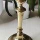 Antique torch candle holder, in polished brass, classic and refined