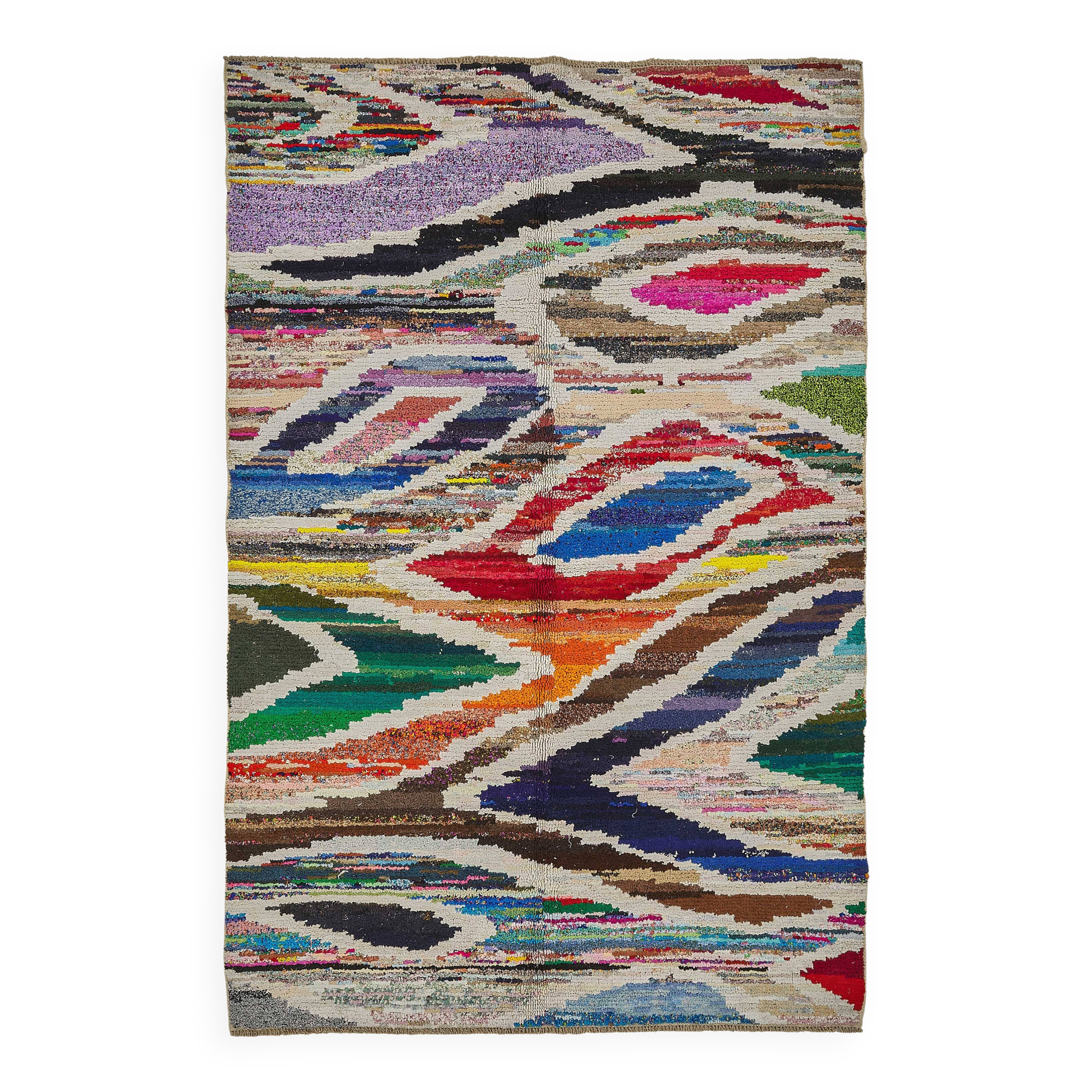 Handwoven Turkish Recycled Boho Rug 174 cm x 271 cm