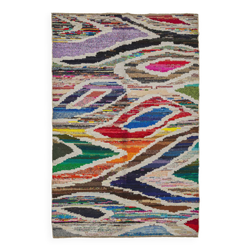 Tapis boho recyclé turc fait main 174 cm x 271 cm