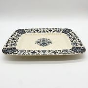 Gien earthenware dish "Terre de Fer", "Ibis" service, 1876
