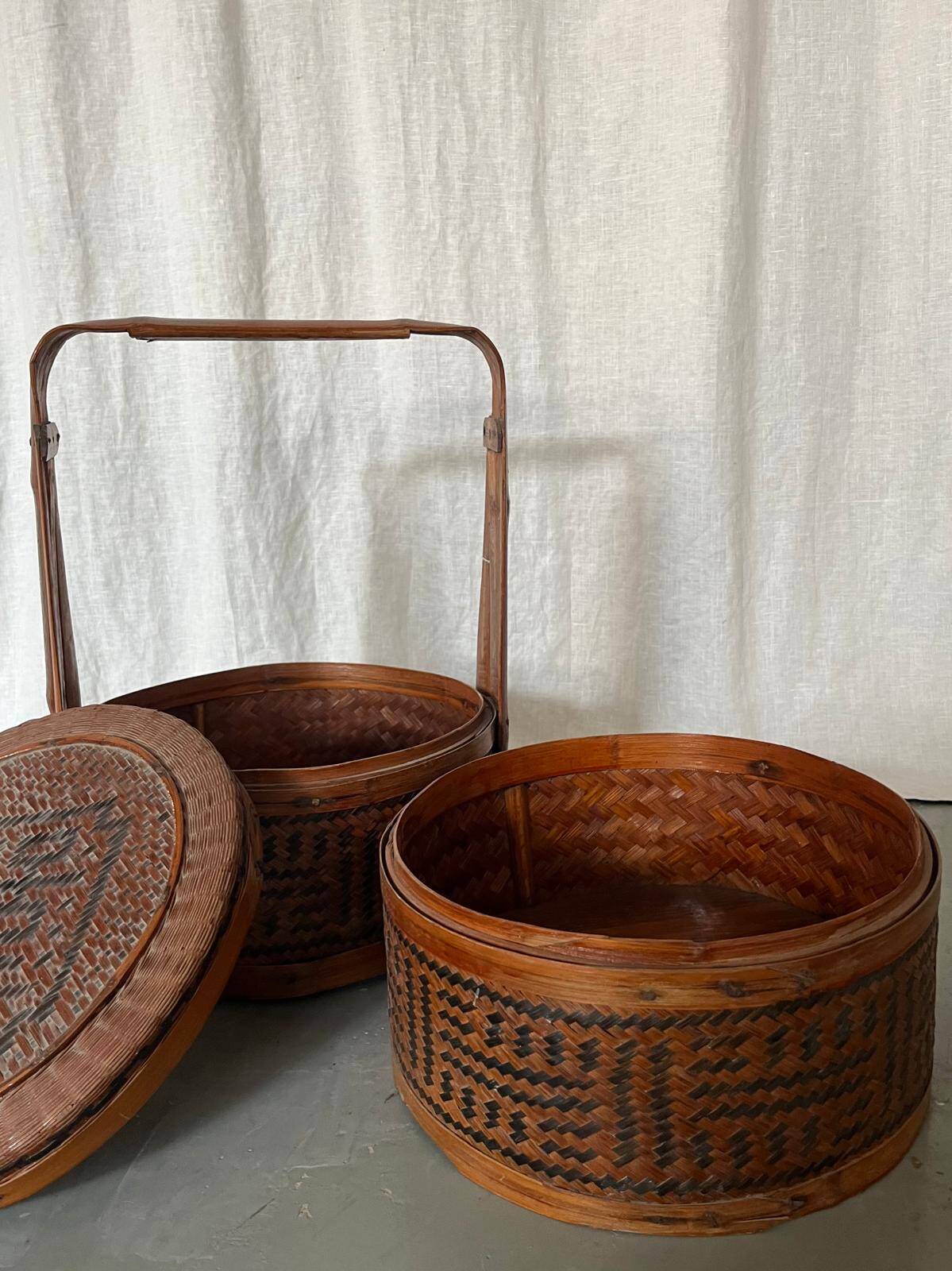 Antique Chinese wedding box with compartments