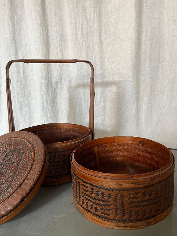 Ancienne boîte de mariage chinoise à compartiments