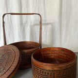 Antique Chinese wedding box with compartments