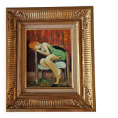 Huile sur toile "Femme endormie" Guy Le Corroller