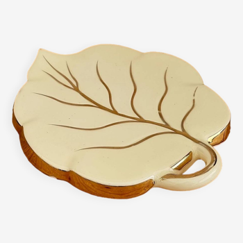 Vintage leaf ceramic trivet