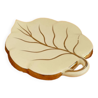 Vintage leaf ceramic trivet