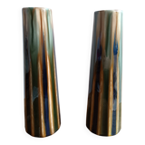 Gustave de Bruyn Pair of Art Nouveau slip vases