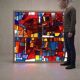 Vitrail  cabinet - Stained Glass 1960