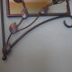 Designer mirror with gray metal surround 89x37cm