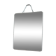 Barber mirror surround patinated chromed metal