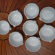 Lot of 8 ears to fire white porcelain bowls