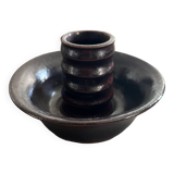 Brown zigzag candle holder