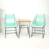 Ensemble de sièges d'extérieur du milieu du siècle, Tchécoslovaquie, années 1960