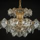 Lustre, laiton et cristal par Kinkeldey, Allemagne, années 1970