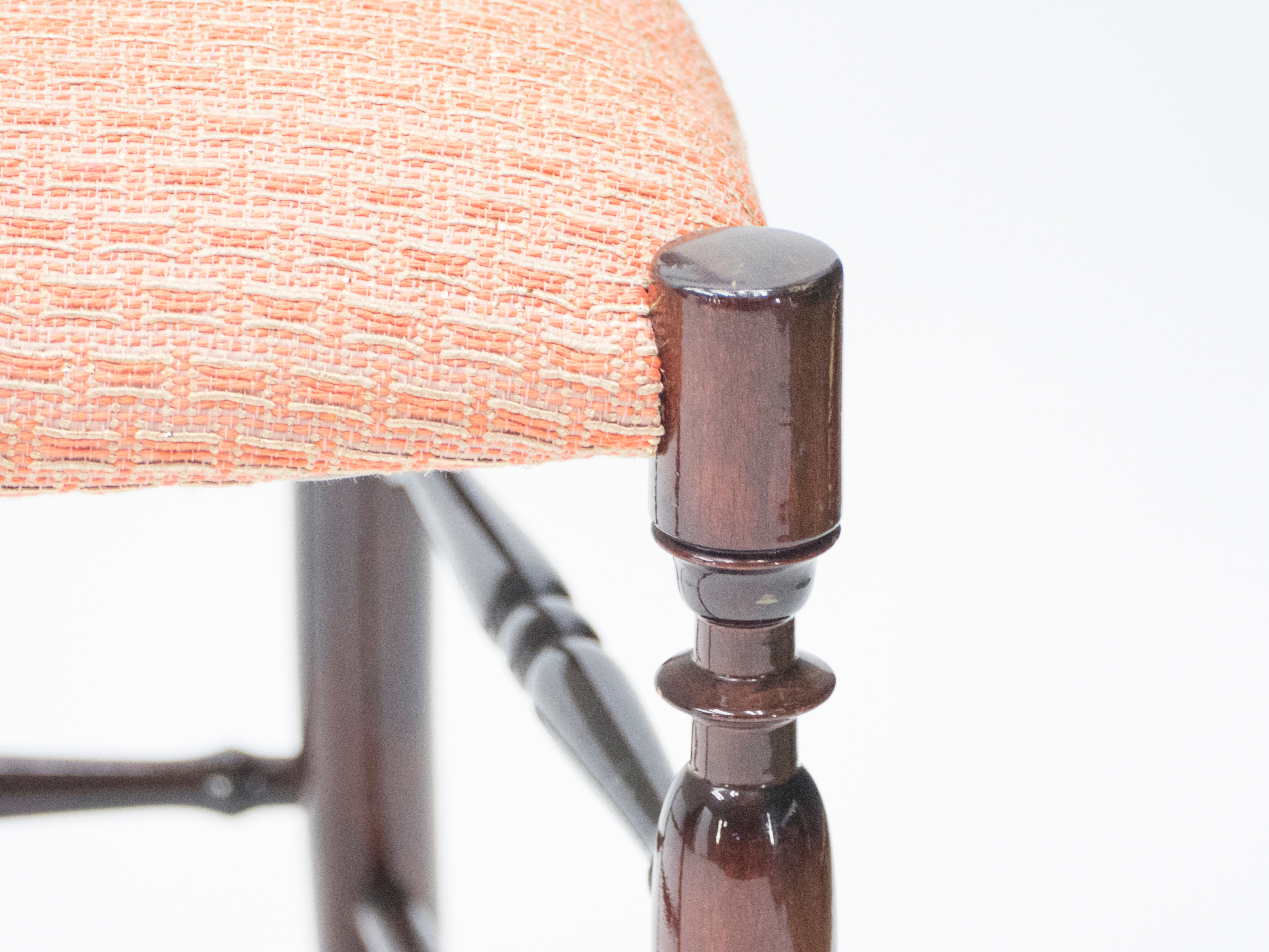 Rare Set of 6 chairs Campanino Chiavari walnut by Fratelli Levaggi 1950