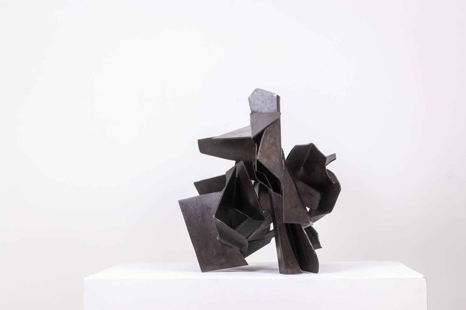 Jean Campa. Sculpture in cut patinated iron. 1980s.